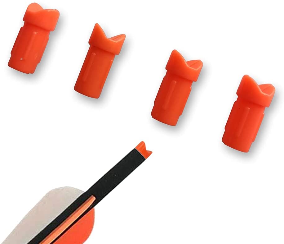 16PCS Black Half Moon Crossbow Arrow Nocks – Plastic Arrow Tails For Archery & Crossbow Bolts